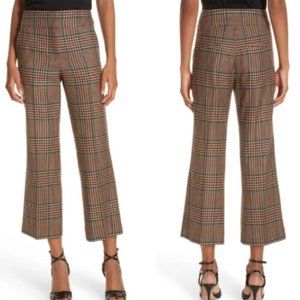 VERONICA BEARD Cormac Plaid Wool Blend Trousers, SIZE 8. NWT